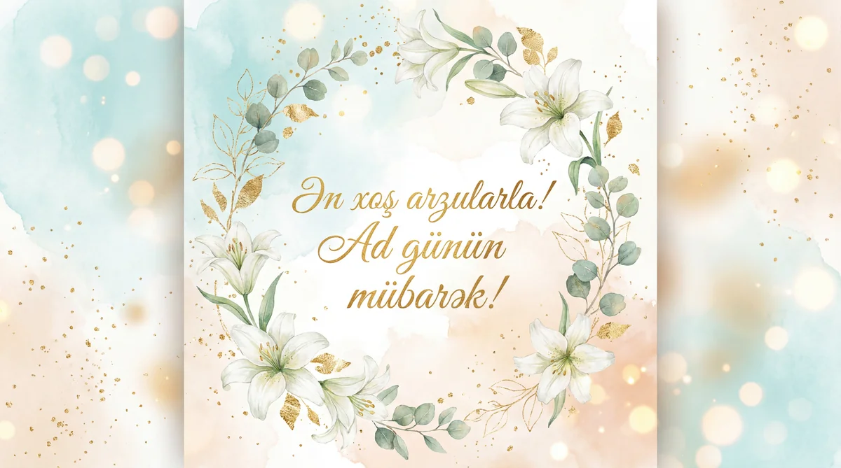 Ən xoş arzularla! Ad günün mübarək!