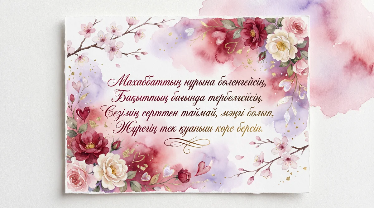 Ғашықтар күніне арналған құттықтау мәтіні