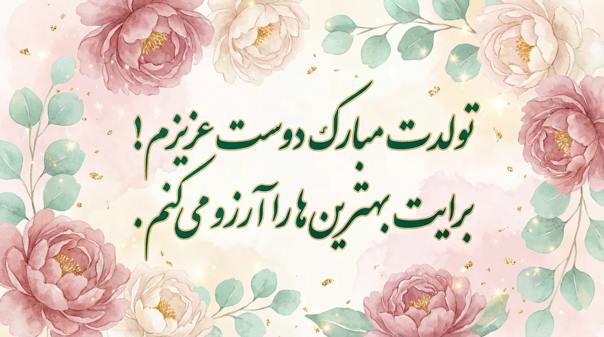 تبریک تولد برای دوست عزیزم با آرزوی بهترین‌ها