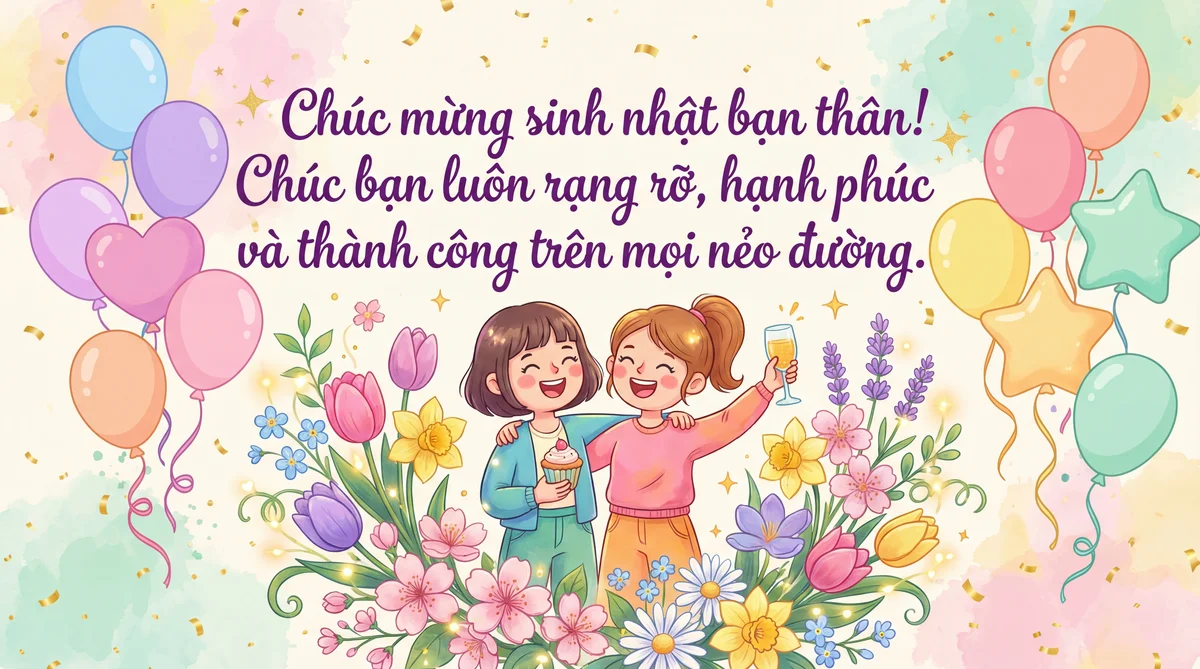 Chúc mừng sinh nhật bạn thân