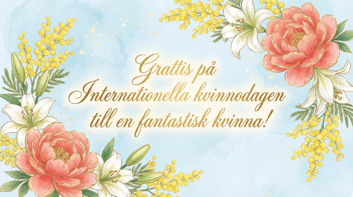 Gratulationer på Internationella kvinnodagen till en fantast...