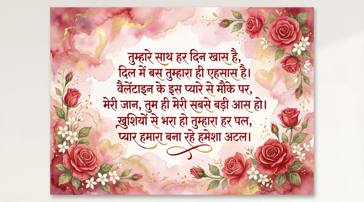 मेरे प्यार को वैलेंटाइन दिवस की शुभकामनाएँ