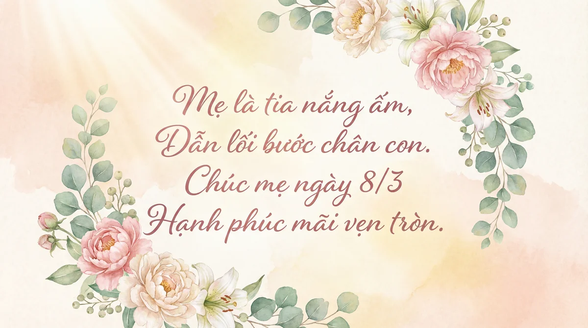 lời chúc 8/3 tặng mẹ
