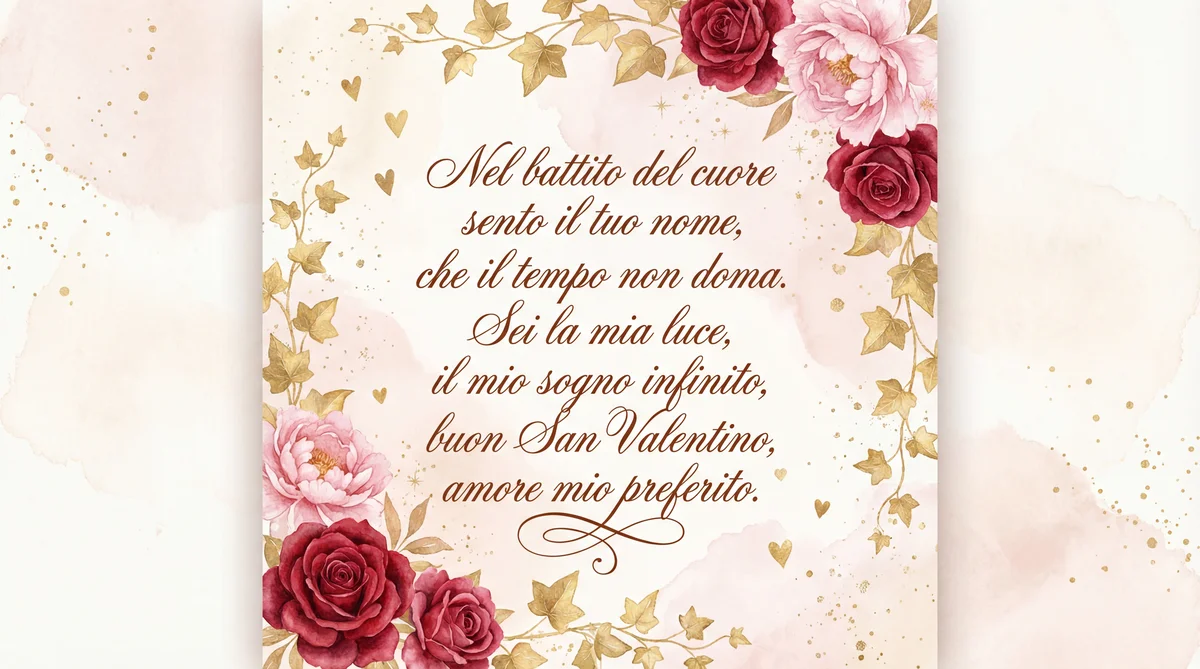 Auguri per San Valentino al mio amore