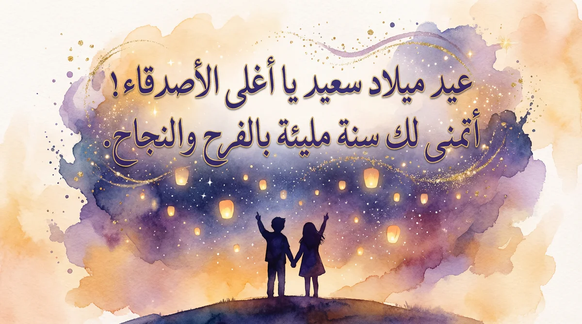 تهنئة عيد ميلاد سعيد لصديقي العزيز