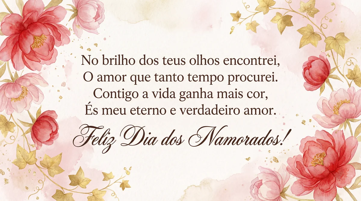 Mensagem carinhosa para o Dia dos Namorados