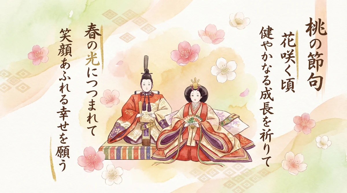 ひな祭りのお祝いカードメッセージ