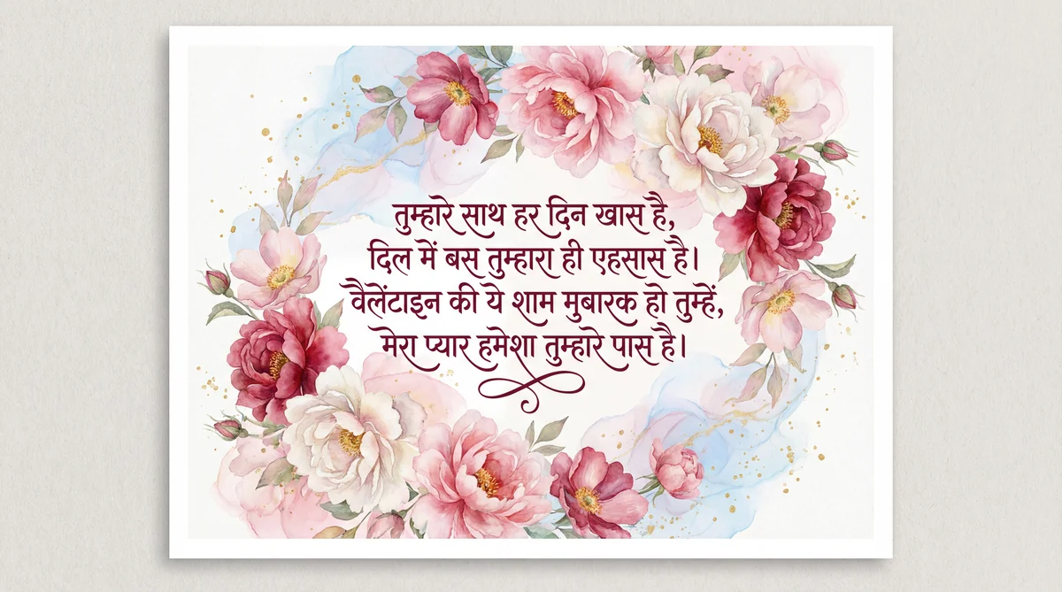 मेरे प्यार को वैलेंटाइन डे की शुभकामनाएँ।