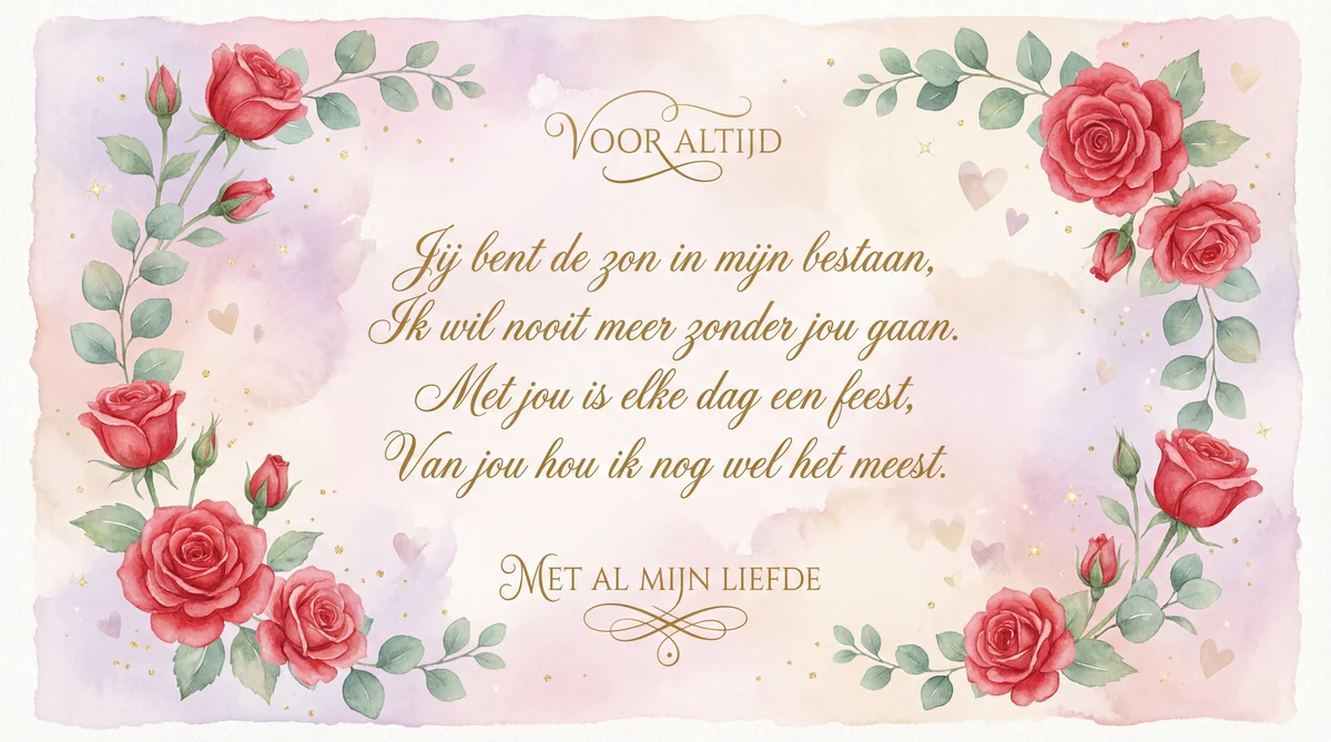 Valentijnsdag kaart tekst voor je liefste