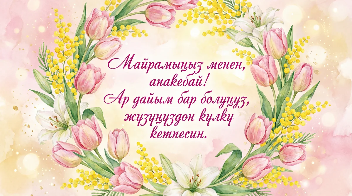 Апама 8-март майрамы менен куттуктоо