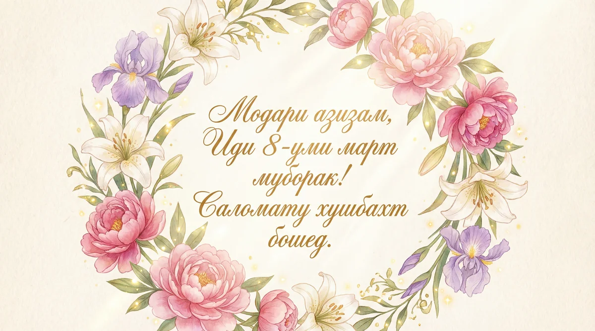 Табрикоти самимӣ ба Рӯзи байналмилалии занон, модари азиз.