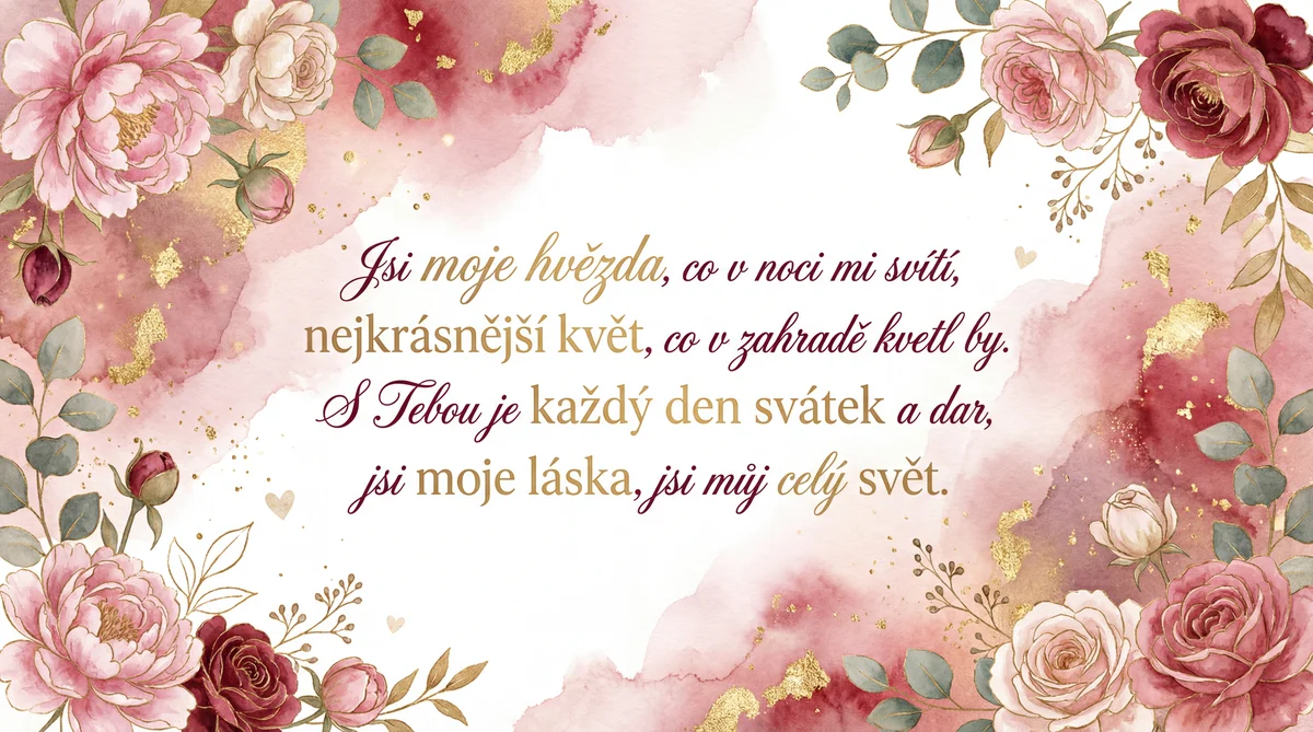 přání k Valentýnu pro partnera