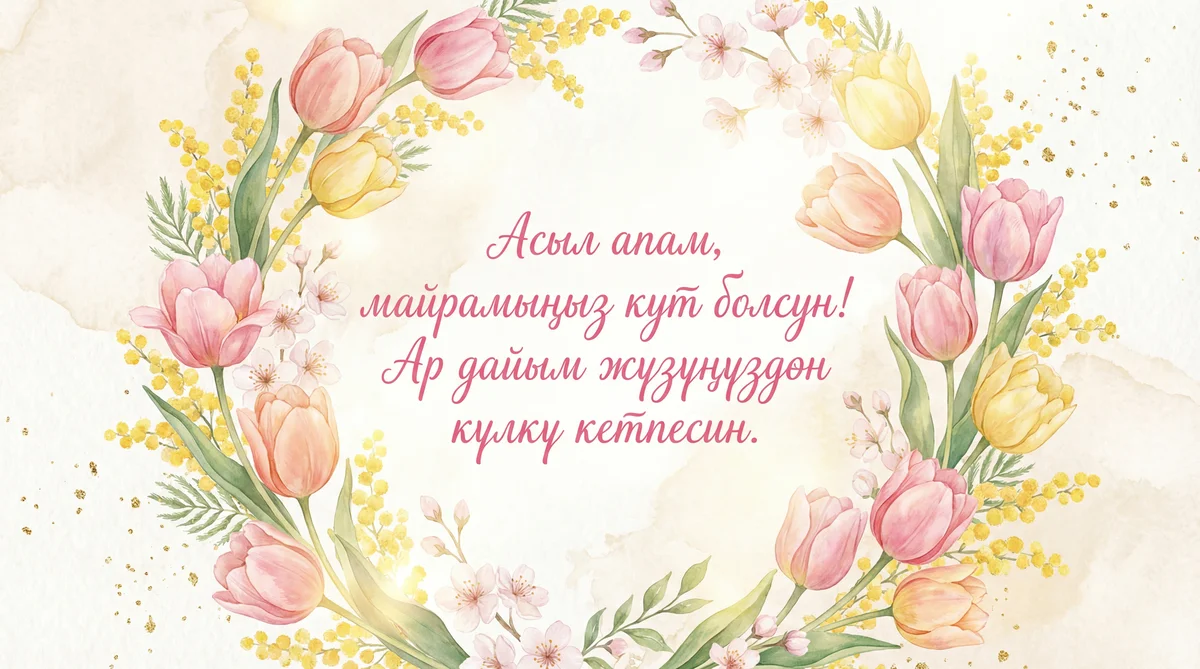 8-Март майрамы менен апама куттуктоо