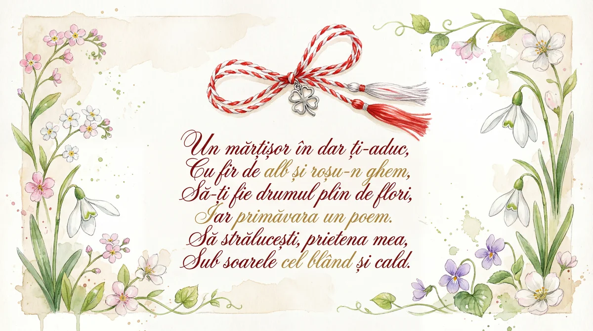 Urări de Mărțișor pentru o prietenă dragă