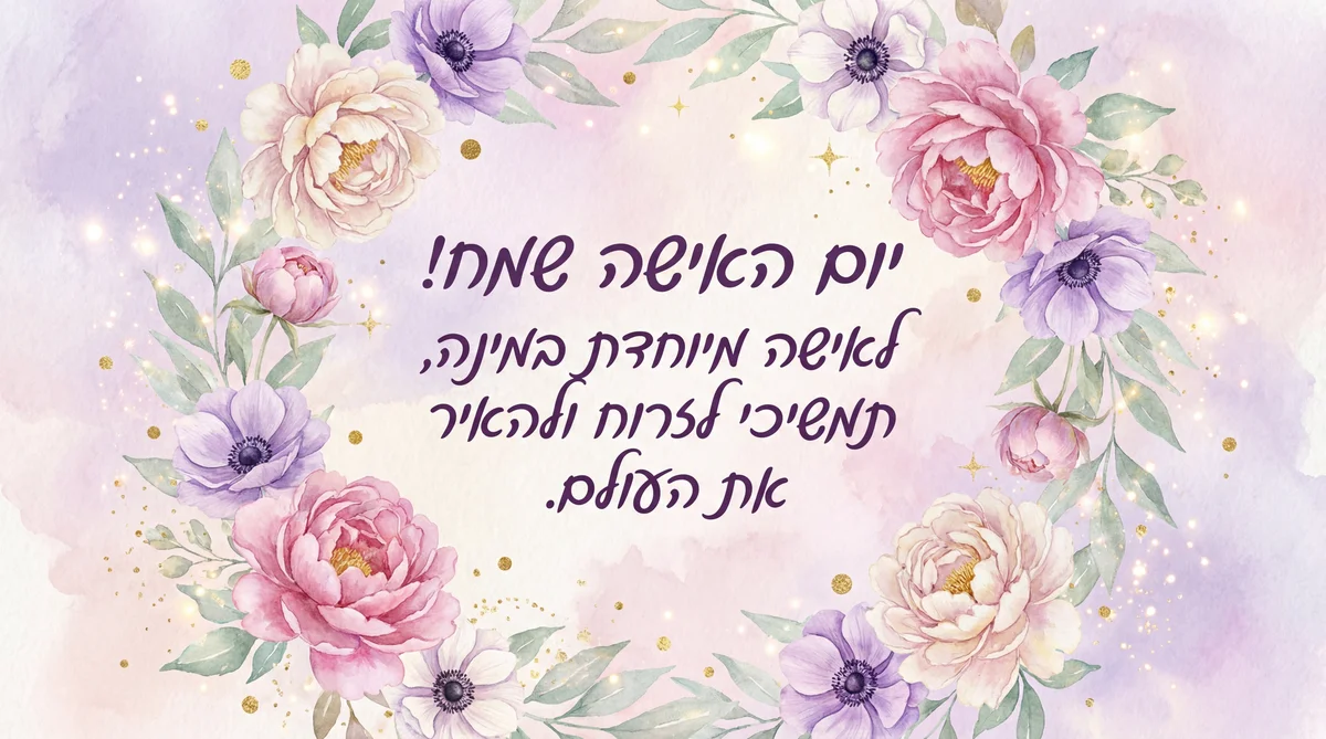 ברכה ליום האישה הבינלאומי לאישה מיוחדת