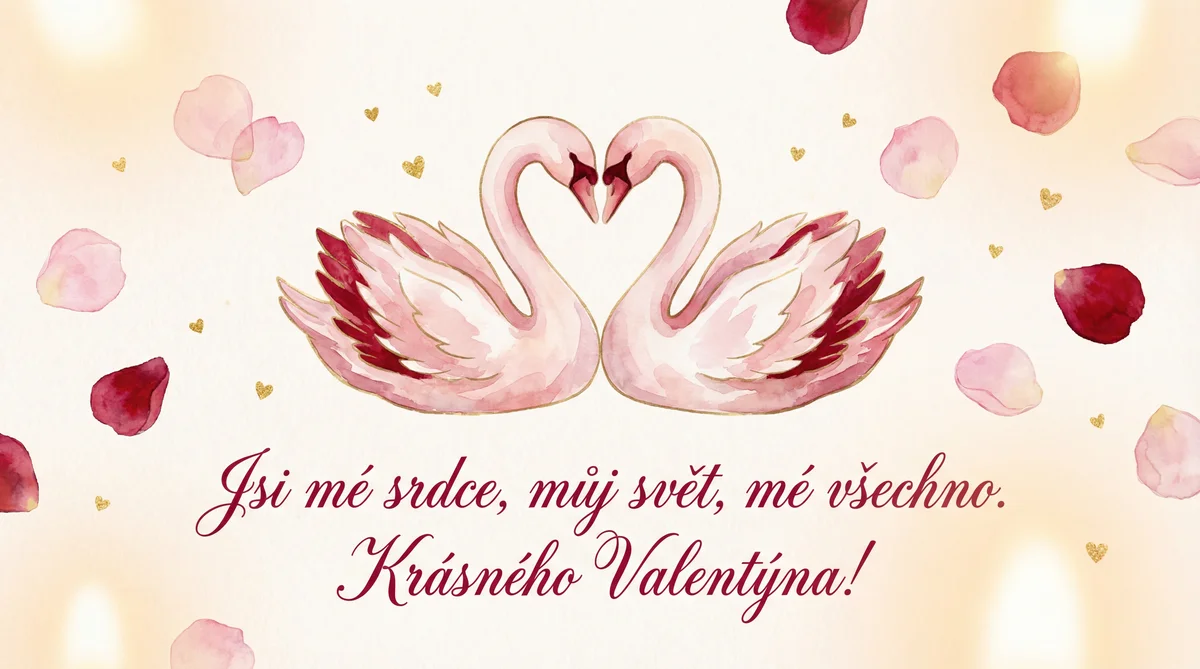 Přání k Valentýnu pro mou lásku