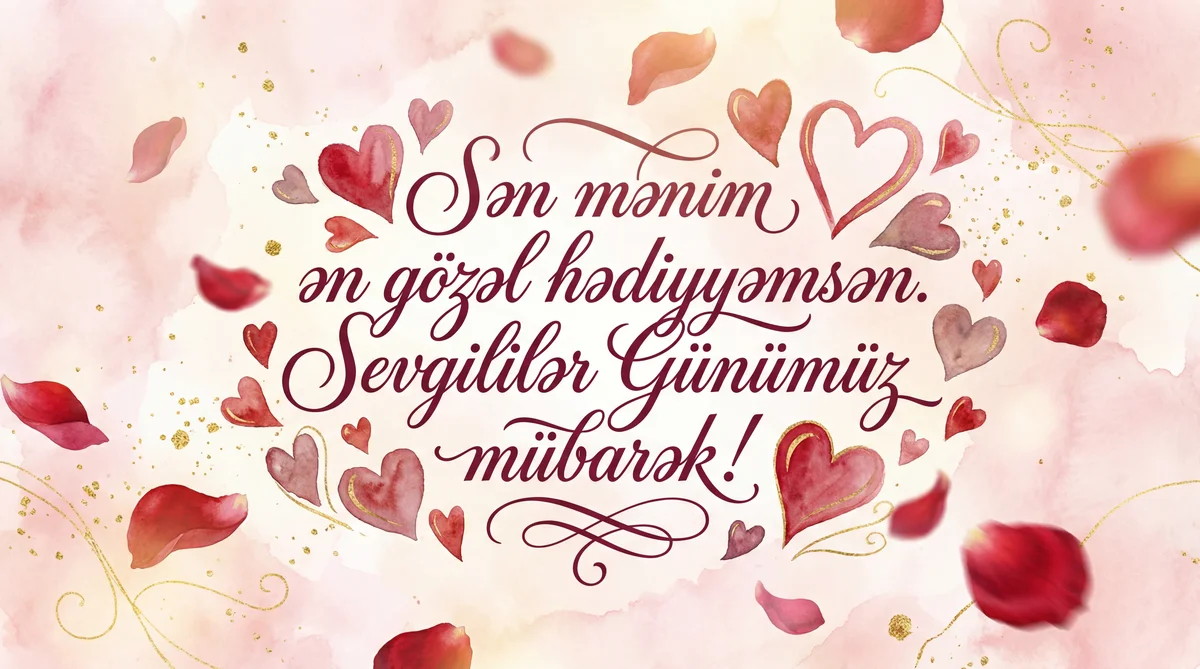 Sevgililər Günü üçün romantik təbrik mesajı