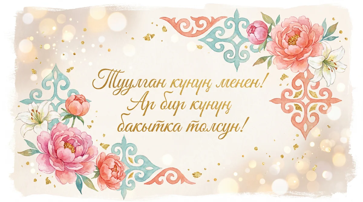 Туулган күнүң менен куттуктайм!
