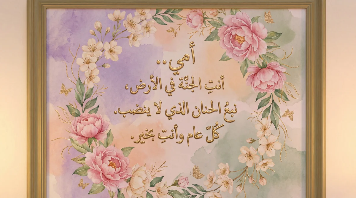 بطاقة تهنئة بمناسبة عيد الأم