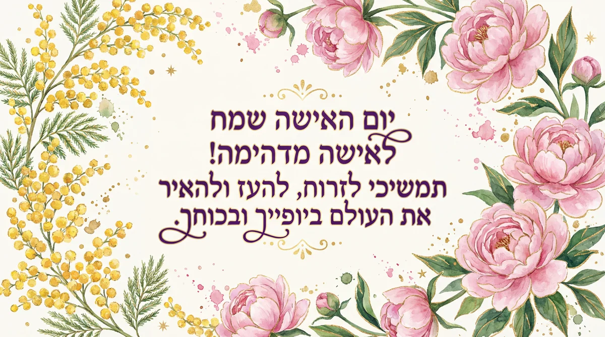 ברכה ליום האישה הבינלאומי לאישה מדהימה