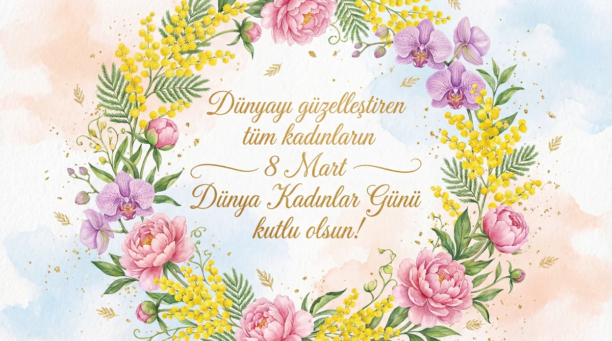 8 Mart Dünya Kadınlar Günü kutlama kartı
