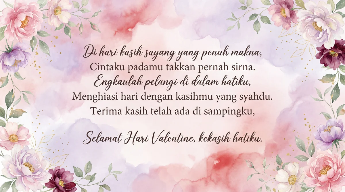 Ucapan Hari Valentine romantis untuk kekasihku tersayang