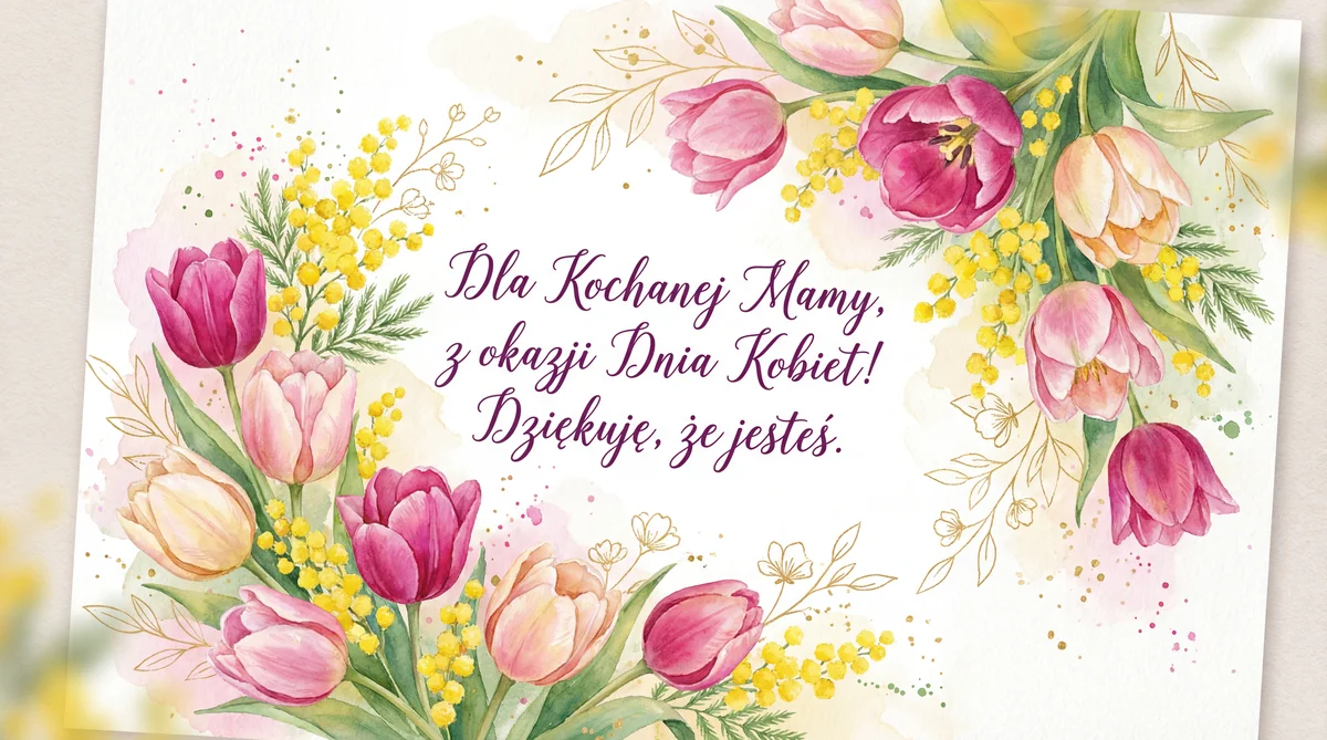 kartka na Dzień Kobiet dla mamy