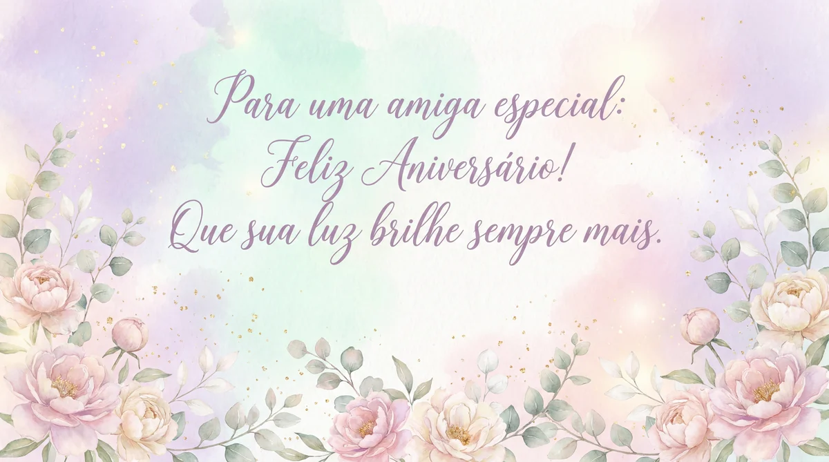 Cartão de aniversário para uma amiga especial