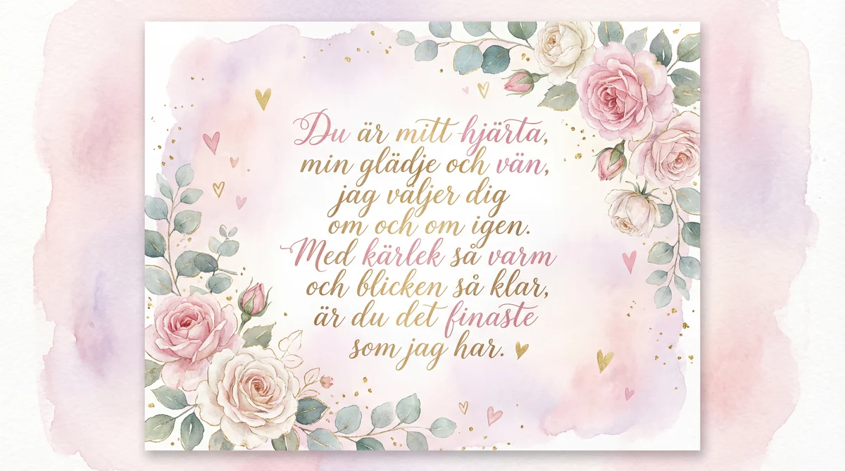 Alla hjärtans dag hälsning till min älskling