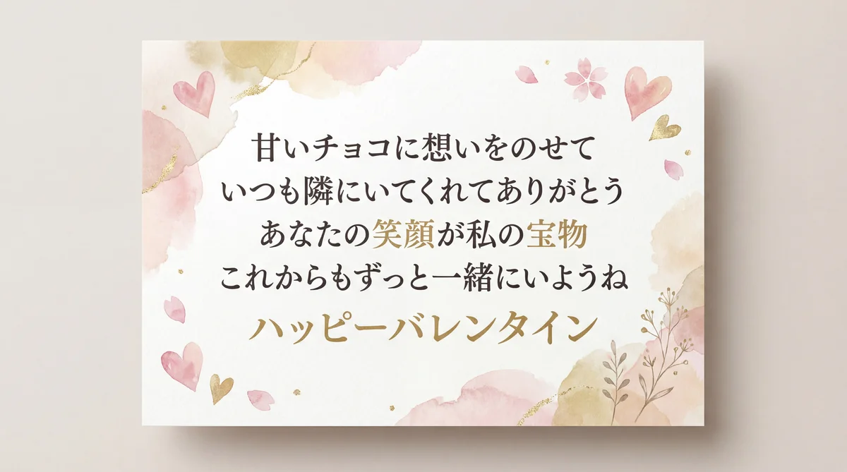 彼氏に贈るバレンタインカードのメッセージ文例
