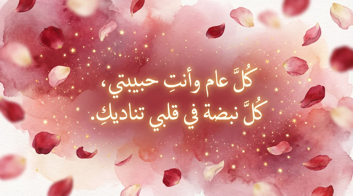 بطاقة تهنئة بمناسبة عيد الحب للحبيبة