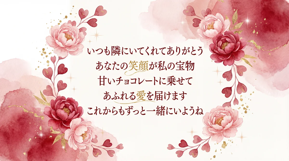バレンタインデーに恋人へ贈る、心に残るメッセージカードの文例