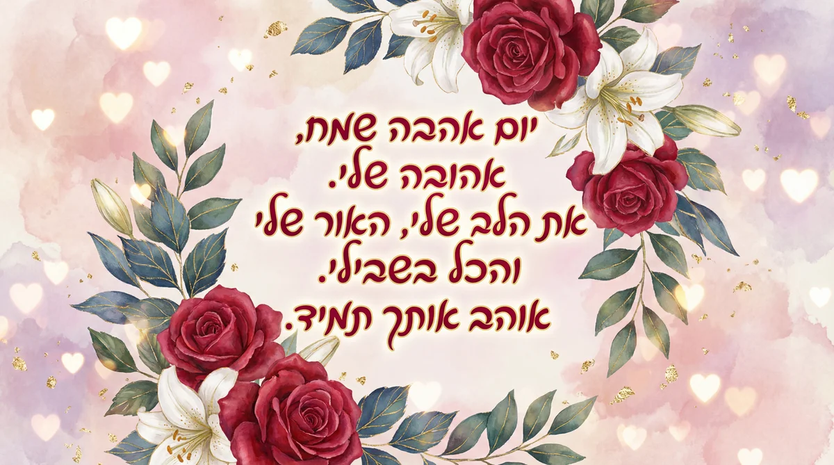 ברכה ליום האהבה לבת זוג אהובה