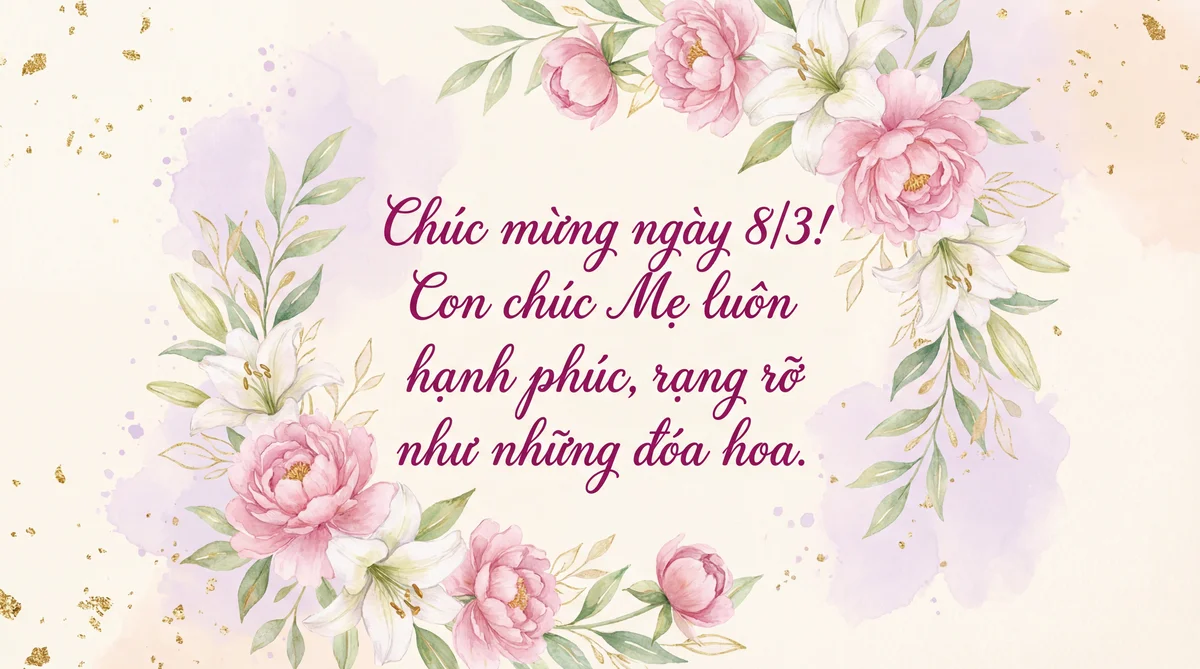 lời chúc 8/3 cho mẹ