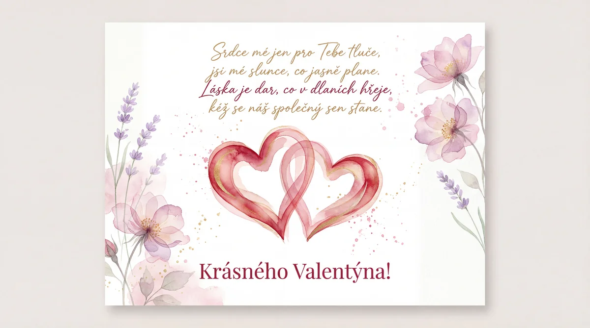 Přání k Valentýnu pro lásku