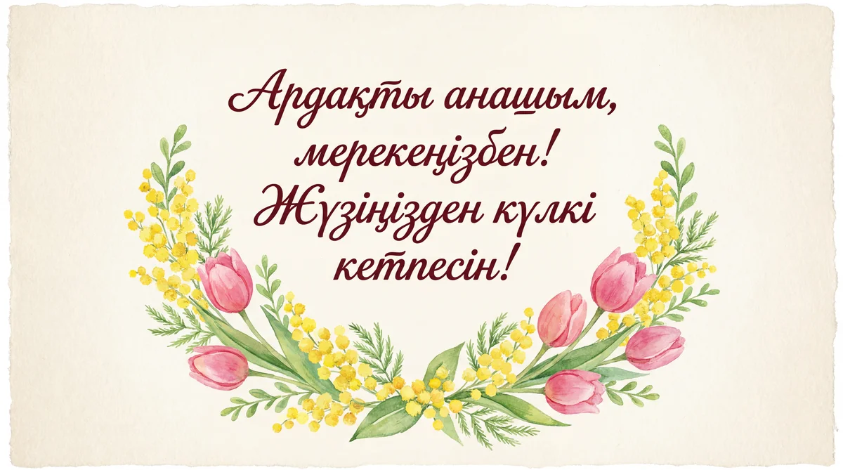 Халықаралық әйелдер күніне анама құттықтау