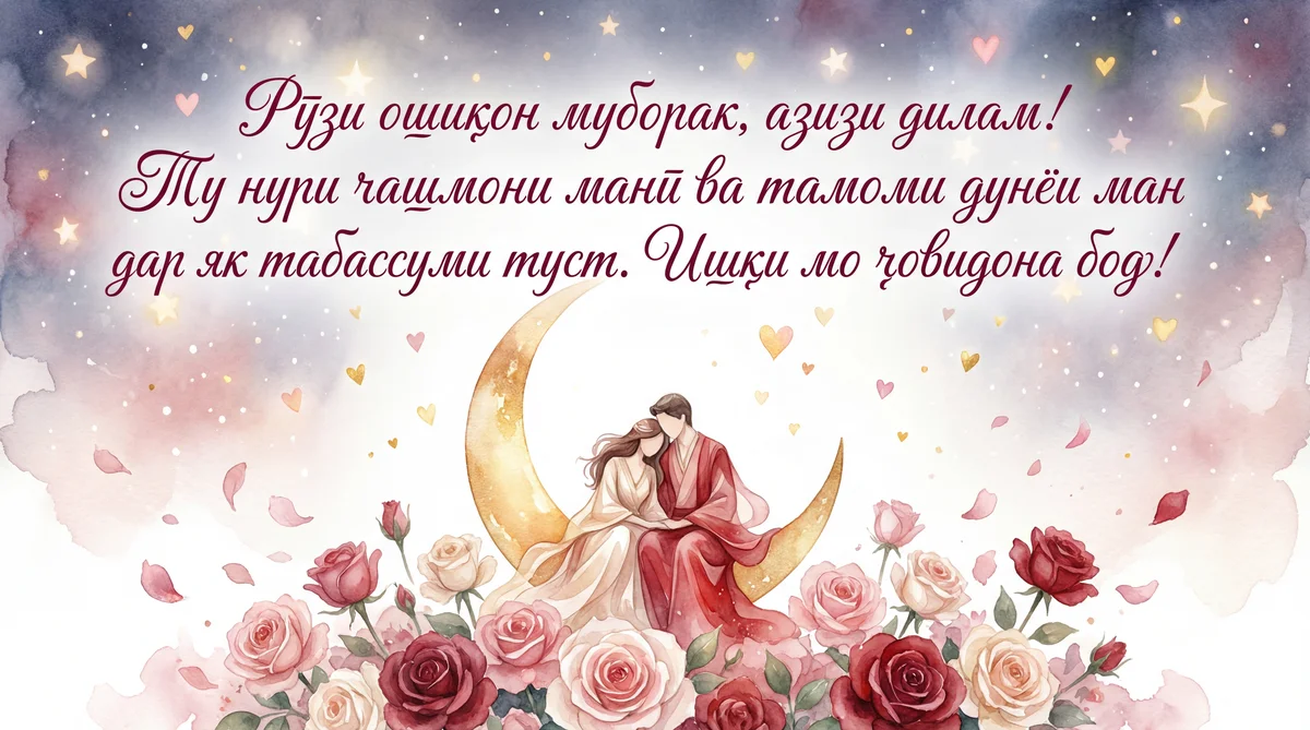 Табрикоти Рӯзи ошиқон ба дӯстдоштаи ман