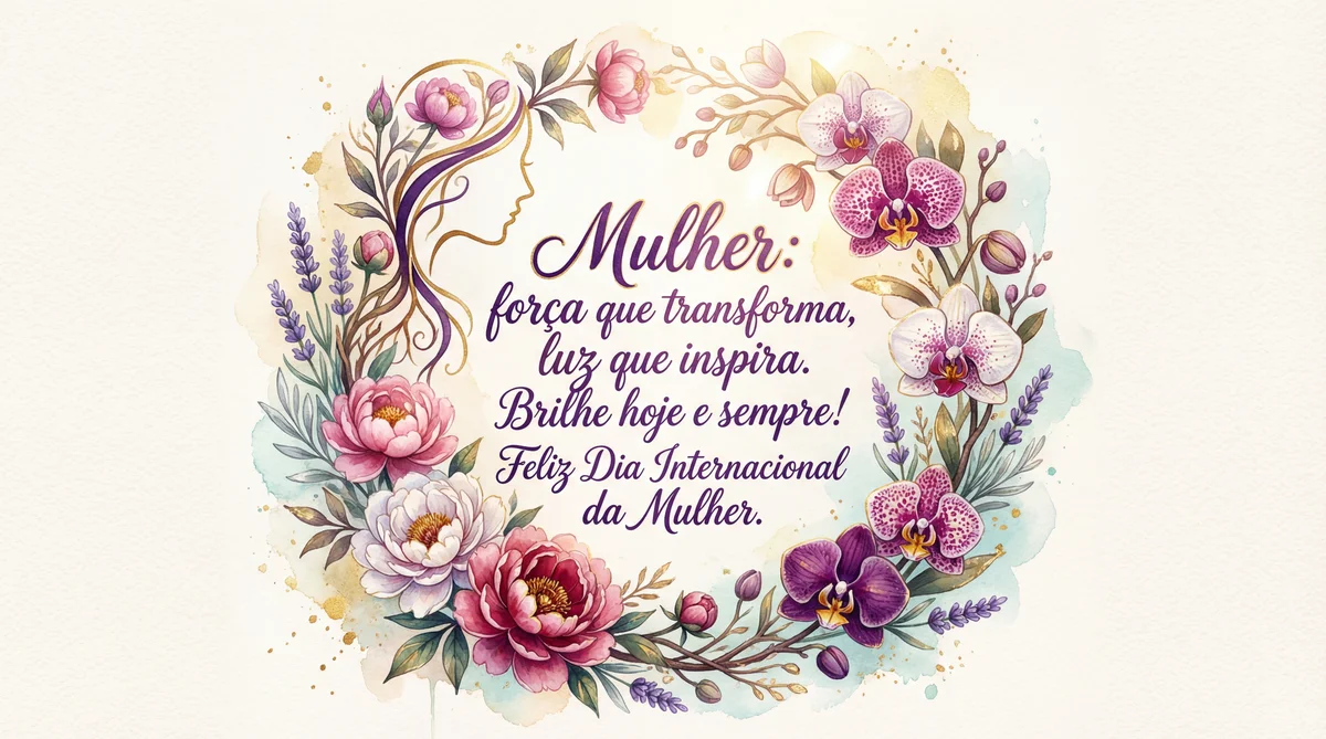 Mensagem inspiradora para o Dia Internacional da Mulher