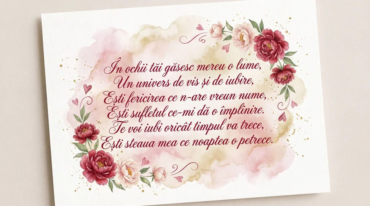 Mesaj de Valentine's Day pentru persoana iubită