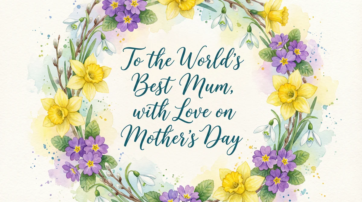 Greeting card for Mother's Day in the UK