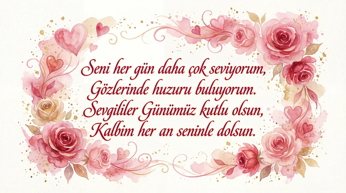 sevgilime Sevgililer Günü kartı