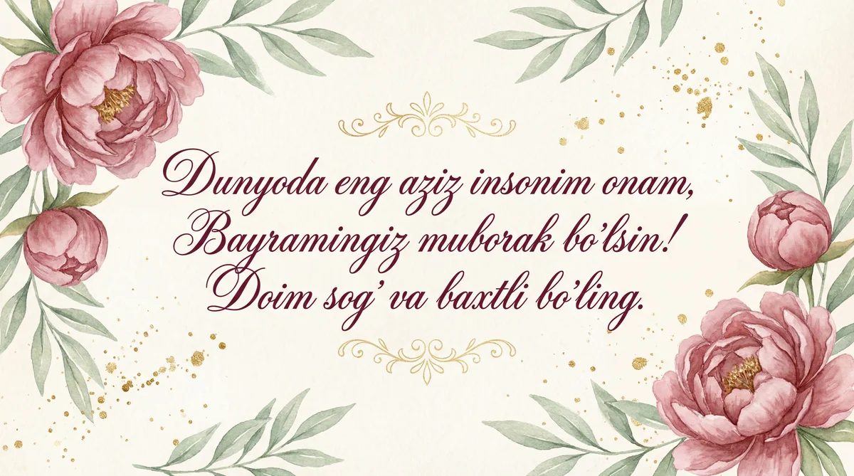 Onangizning tug'ilgan kuni uchun tabriklar