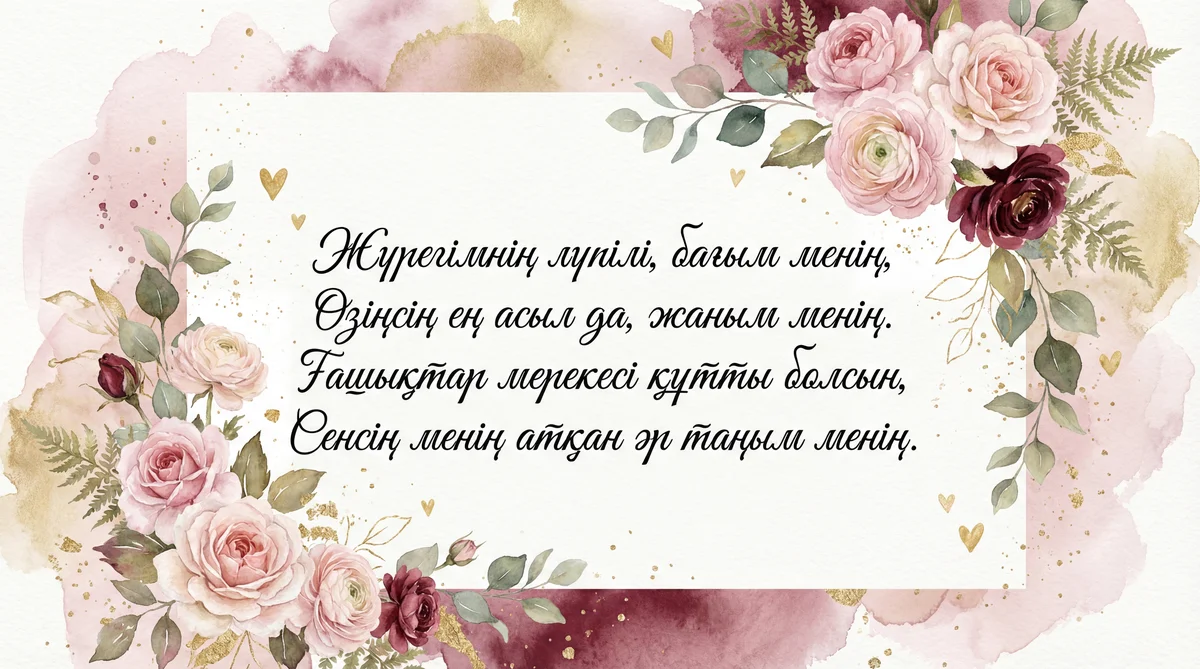 Сүйіктіме Ғашықтар күніне арналған тілек