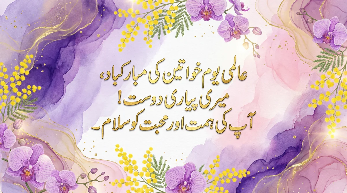عالمی یوم خواتین کی مبارکباد، میری پیاری دوست!