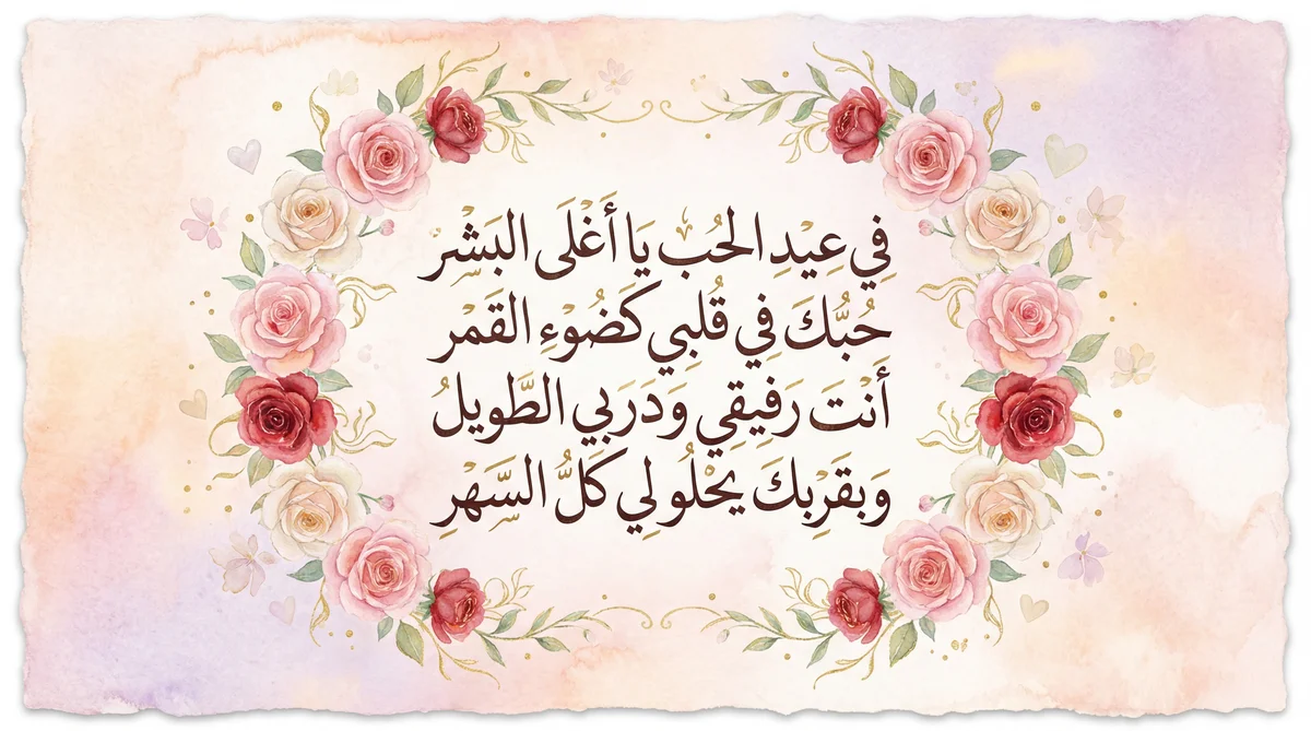 تهنئة عيد الحب للحبيب