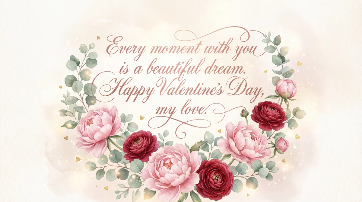 Valentine's Day card message for a girlfriend