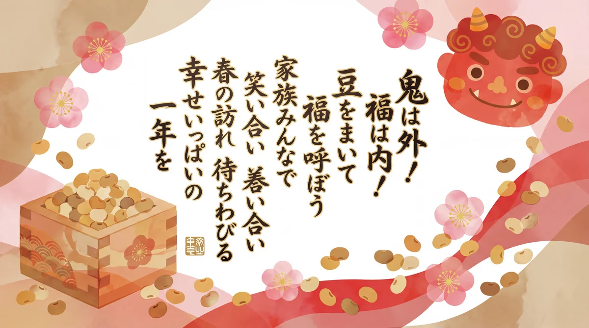 節分に家族へ贈る楽しいメッセージ