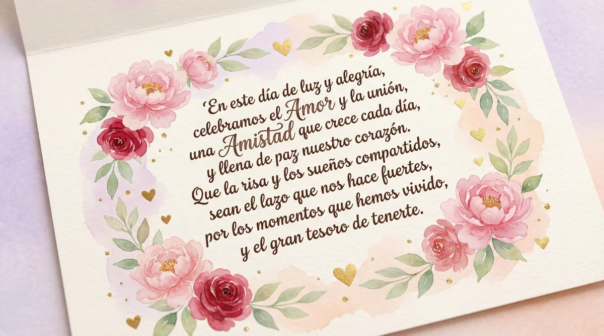 Tarjeta para el Día del Amor y la Amistad