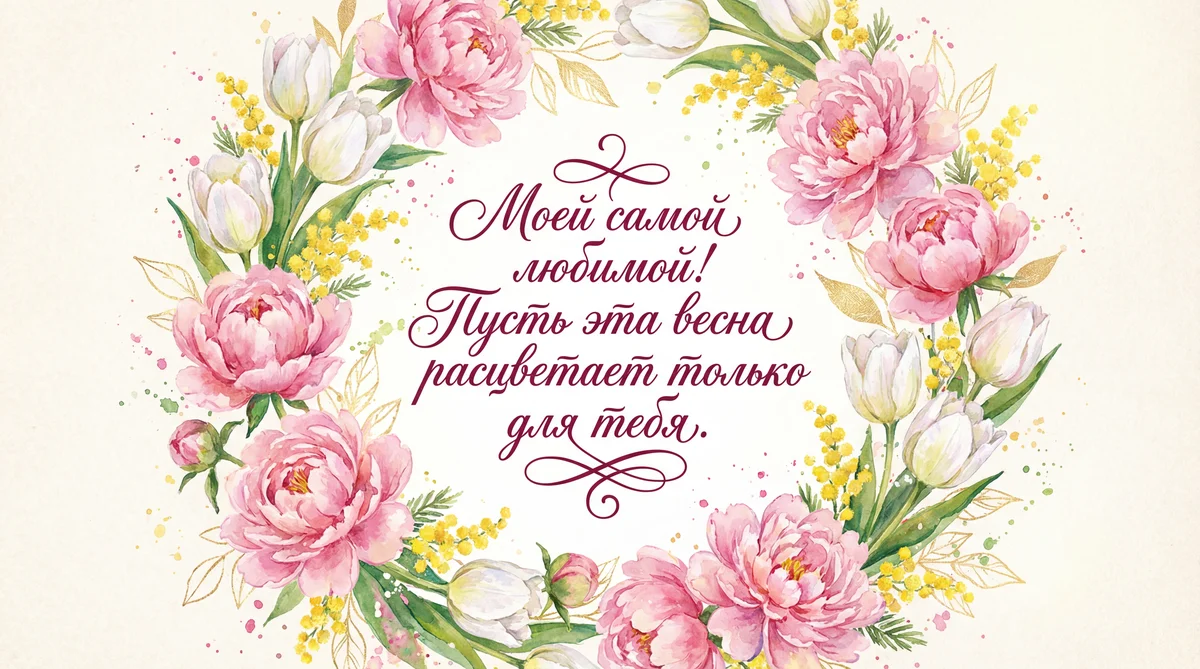поздравление с 8 Марта для любимой женщины