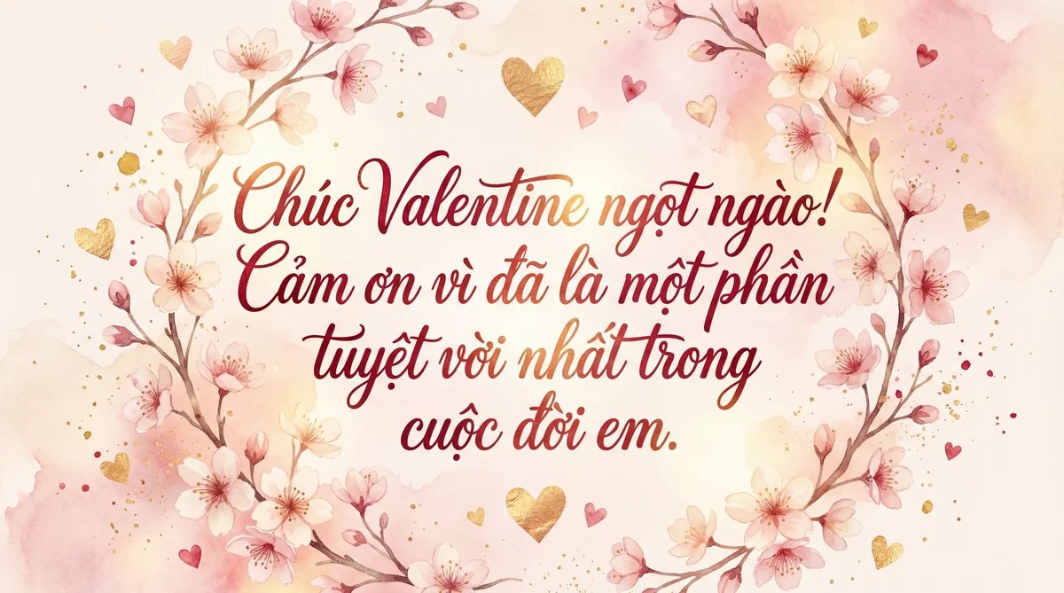 lời chúc Valentine ngọt ngào cho người yêu